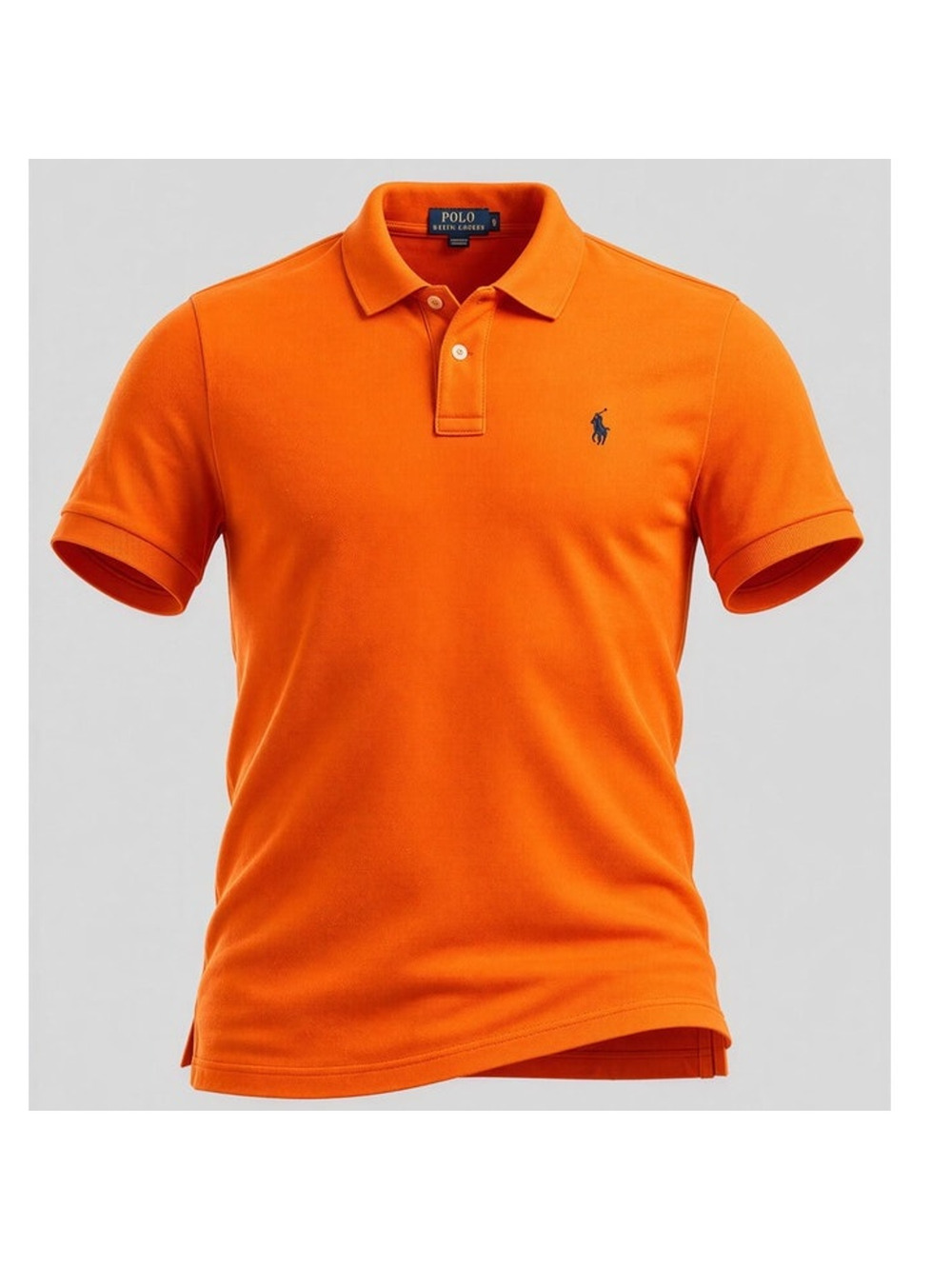 Polo Ralph Lauren Polo Shirt Mens Large Orange Short Sleeve Mesh Golf Casual